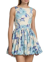 Ananya Satin Cotton-Blend Bubble Minidress