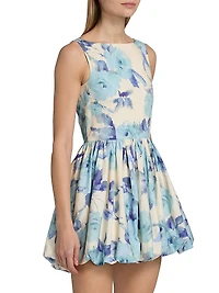 Ananya Satin Cotton-Blend Bubble Minidress