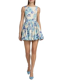 Ananya Satin Cotton-Blend Bubble Minidress