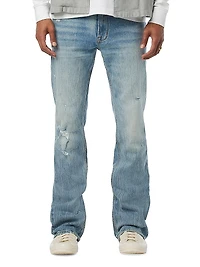 Walker Distressed Stretch Flare Jeans