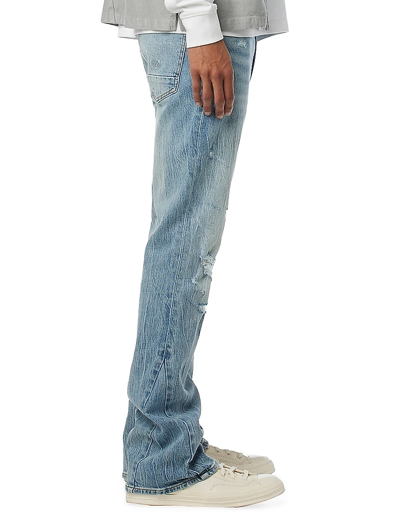 Walker Distressed Stretch Flare Jeans