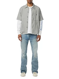 Walker Distressed Stretch Flare Jeans