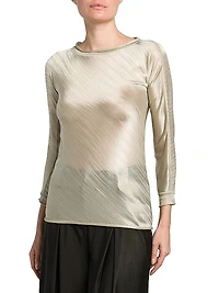 Jacquard Jersey Knit Top