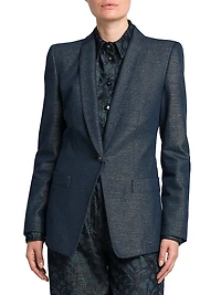 Metallic Denim Blazer
