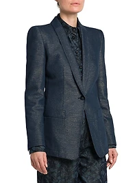 Metallic Denim Blazer