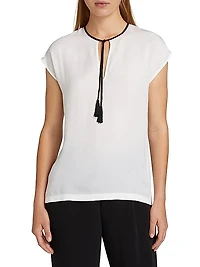 Tassel Silk Georgette Blouse