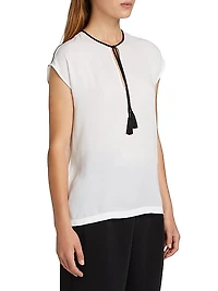 Tassel Silk Georgette Blouse
