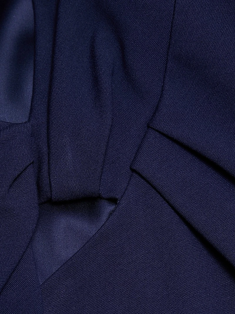 Twist Neck Jersey Dress