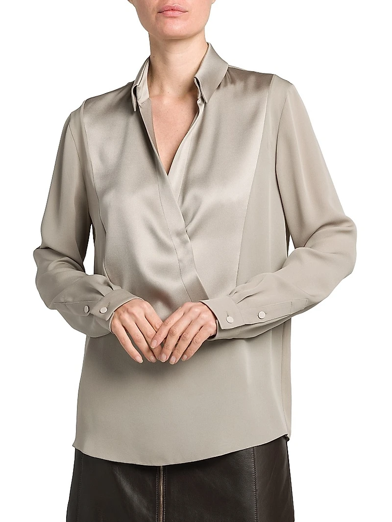 Silk Paneled Blouse