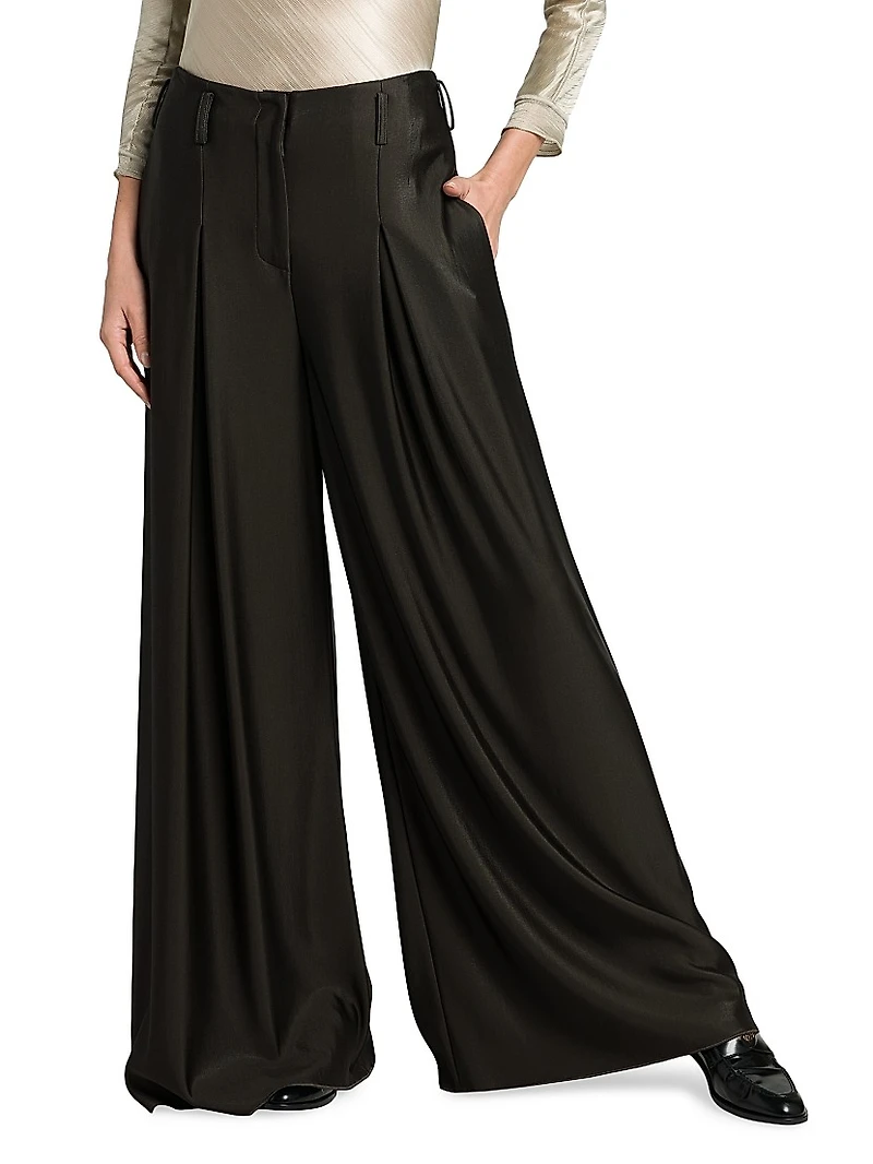Jersey Wide-Leg Pants