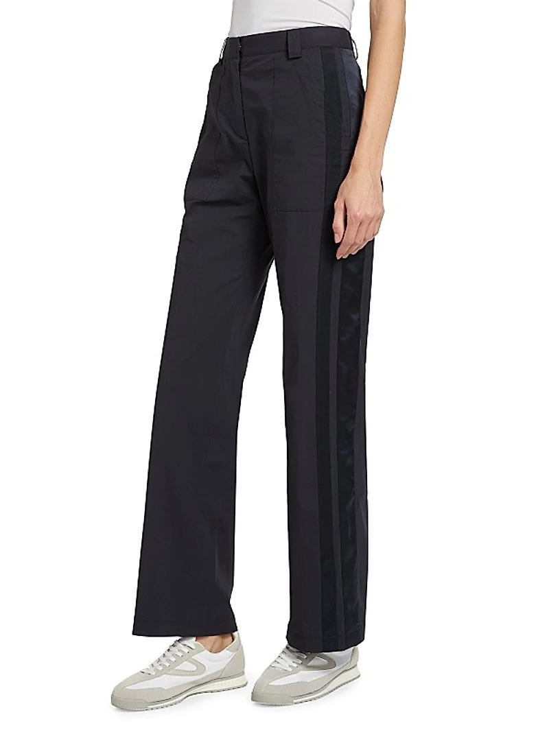 Izzy Striped Cotton-Blend Pants
