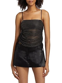 Leopard Hotfix Crystal Camisole