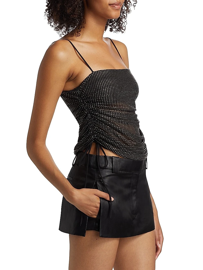 Leopard Hotfix Crystal Camisole