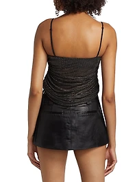 Leopard Hotfix Crystal Camisole