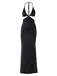 Noche Embellished Cut-Out Cover-Up Dress