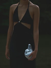 Noche Embellished Cut-Out Cover-Up Dress