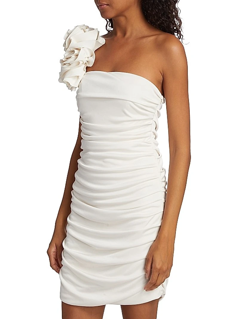Farren Ruffle One-Shoulder Minidress
