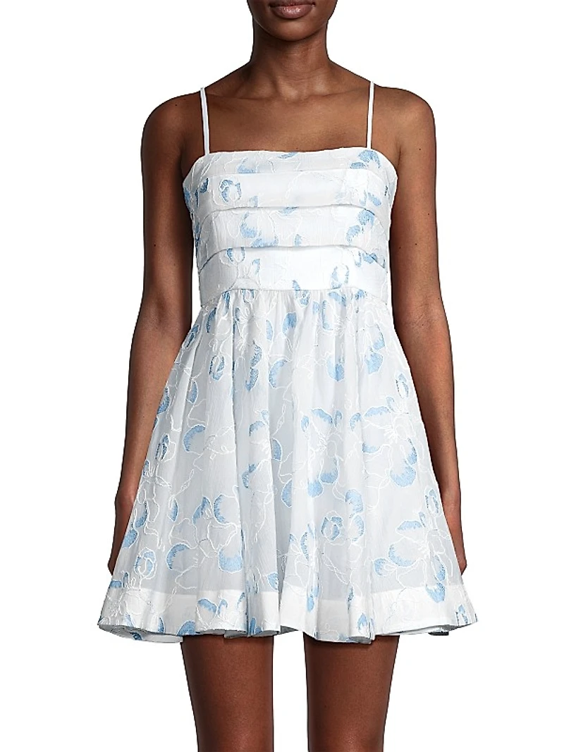 Kia Embroidered Floral Minidress