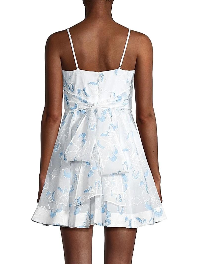 Kia Embroidered Floral Minidress