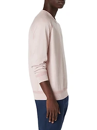 Cotton-Silk V-Neck Sweater