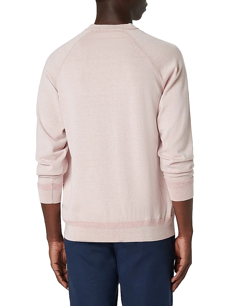 Cotton-Silk V-Neck Sweater