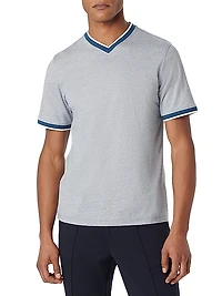 Cotton-Blend V-Neck T-Shirt