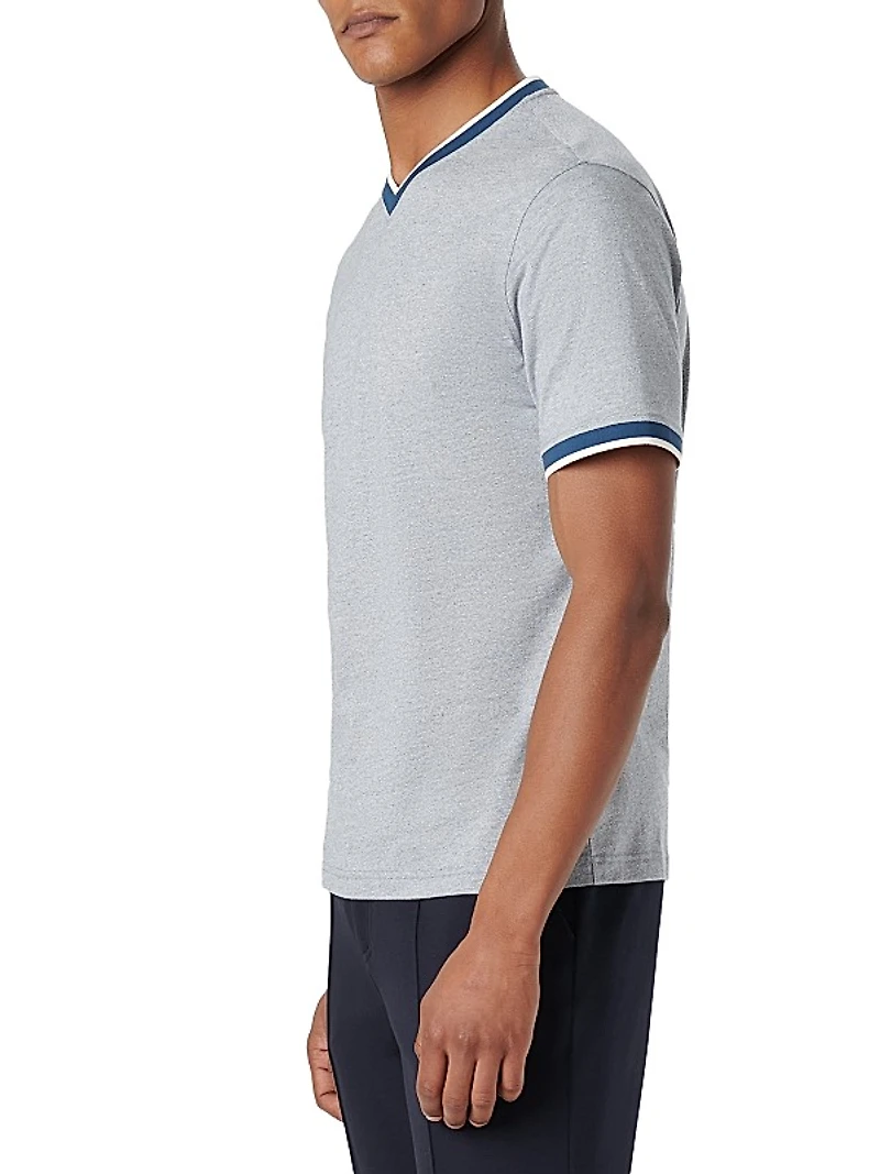 Cotton-Blend V-Neck T-Shirt