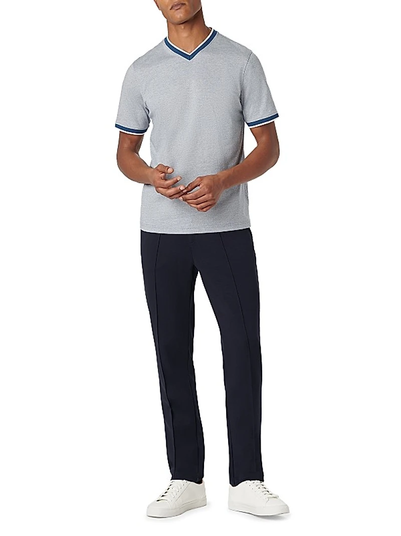 Cotton-Blend V-Neck T-Shirt