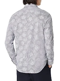 Julian Pinstriped & Leaf Button-Front Shirt