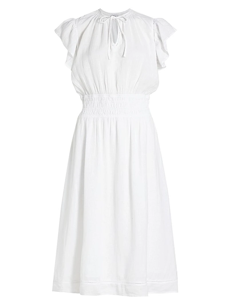 Iona Linen-Blend Midi-Dress