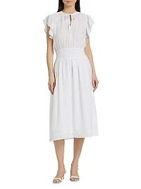 Iona Linen-Blend Midi-Dress