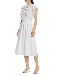 Iona Linen-Blend Midi-Dress