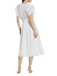 Iona Linen-Blend Midi-Dress