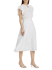 Iona Linen-Blend Midi-Dress