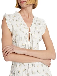 Dion Floral Smocked Midi-Dress