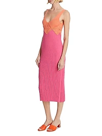Taryn Colorblock Crochet Midi-Dress