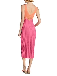 Taryn Colorblock Crochet Midi-Dress