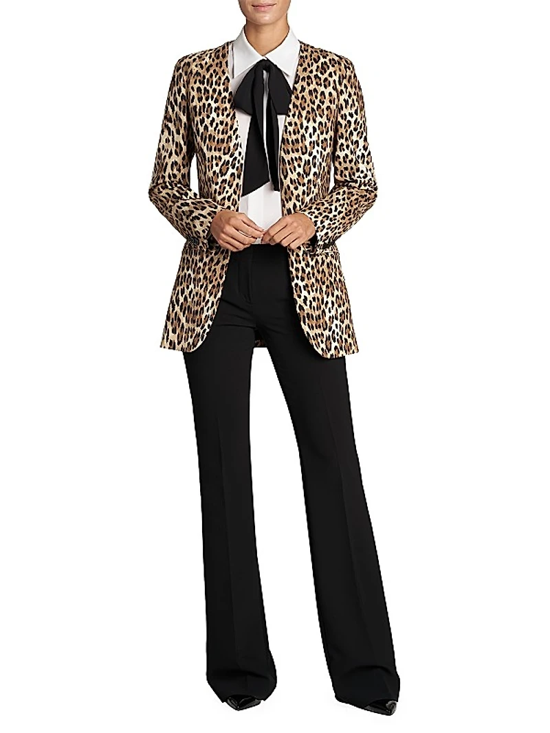 Silk Tie-Neck Blouse