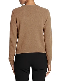 Embroidered Heart Wool-Cashmere Sweater