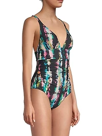 Niki V-Neck One-Piece Swimsuit