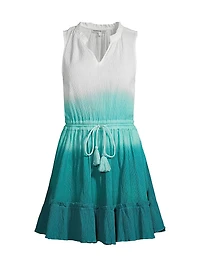 Beth Drawstring Cotton Minidress