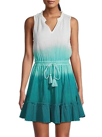 Beth Drawstring Cotton Minidress