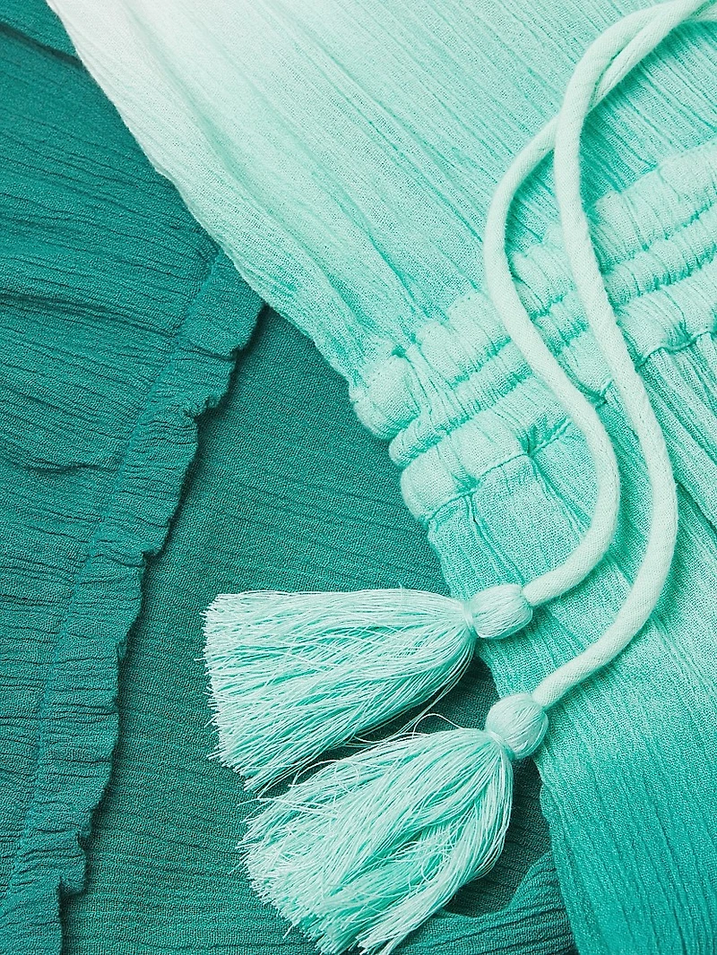 Beth Drawstring Cotton Minidress