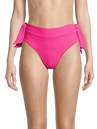 Double-Tie Mid-Rise Bikini Bottom