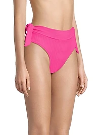Double-Tie Mid-Rise Bikini Bottom