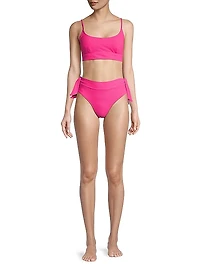 Double-Tie Mid-Rise Bikini Bottom