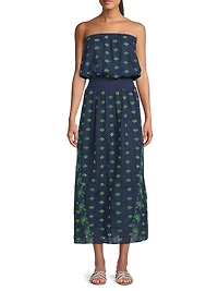 Cynthia Cotton Eyelet Midi-Dress
