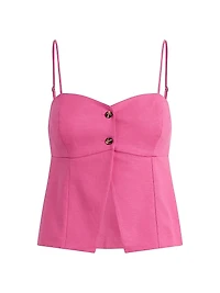 The Bea Linen-Blend Tank