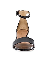 Jalena Patent Leather Low Heel Sandals
