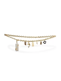 Miami Crystal-Embellished Pendant Chain Belt